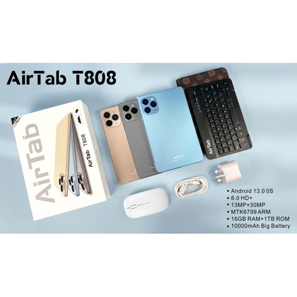 Air Tab T808 Pro Ram 16GB Rom 1TB تابلت