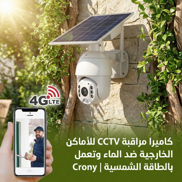 كاميرا مراقبة CCTV للأماكن الخارجية ضد الماء وتعمل بالطاقة الشمسية Crony