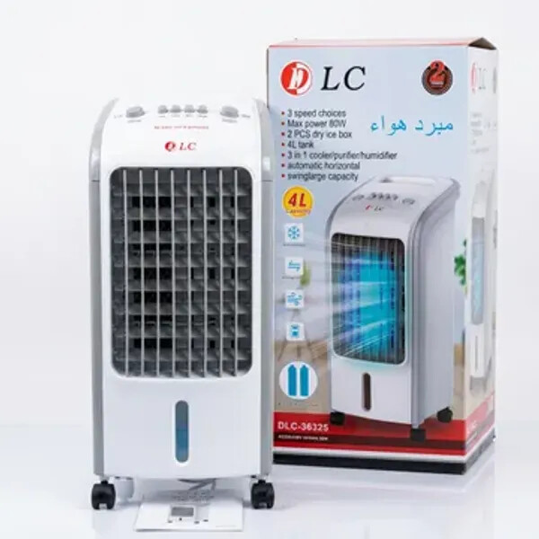 مكيف صحراوي متنقل DLC سعة 4 لتر بضمان عامين تبريد بالثلج موفر للطاقة 80 واط