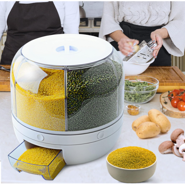 موزع الحبوب الدوار من 6 أقسام