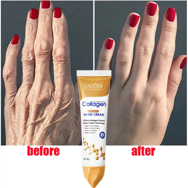 عرض 3 قطع كريم اليدين المضاد للشيخوخة والكولاجين النشط من سادوير ANTI AGING COLLAGEN HAND CREAM