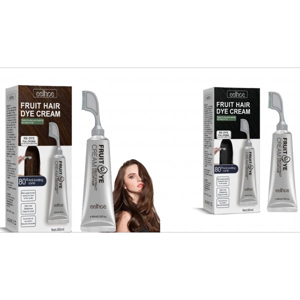 عرض 3 كريم صبغ الشعر بالفاكهة الطبيعية اسود