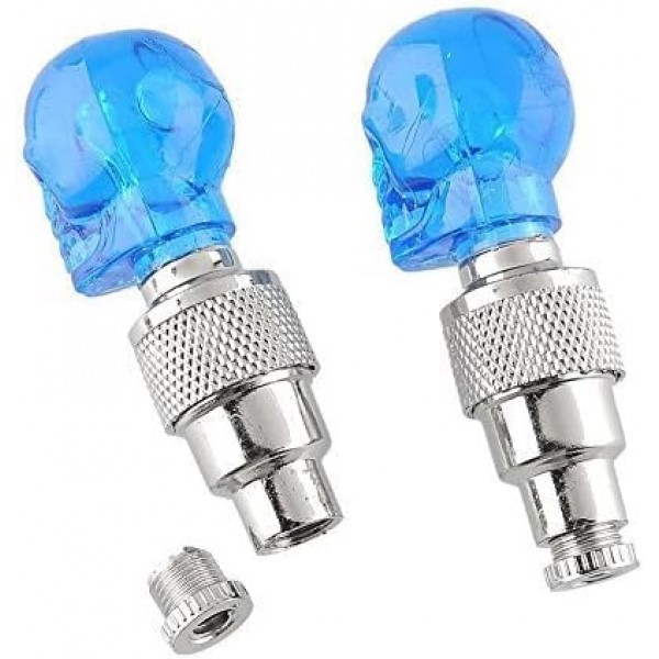 2 قطع LED على شكل جمجمة مضيء لعجلات السيارة