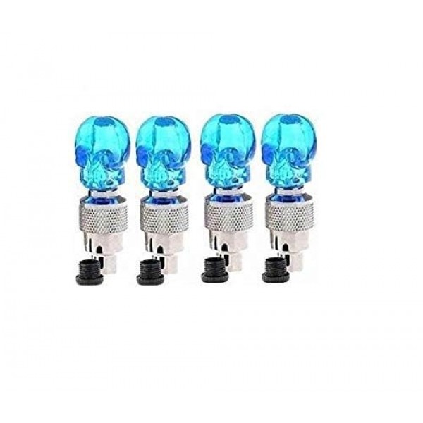 2 قطع LED على شكل جمجمة مضيء لعجلات السيارة