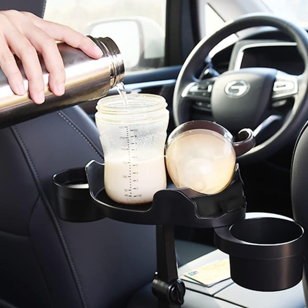 Car Cup Holder Expander Car Food Tray 360 حامل أكواب للسيارة