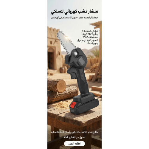 منشار خشب يعمل ببطارية