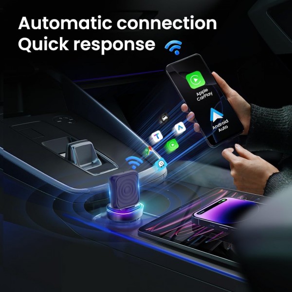 عرض محول كاربلاي اللاسلكي كمبروسر و باوربانك